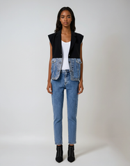 Gilet décontracté en denim bleu