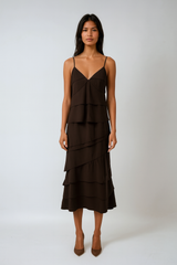 Laminated Tiered Sling Dress – HH Summer Edition
