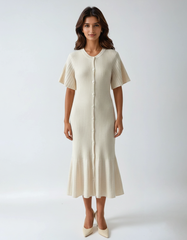 French-Inspired Knitted Fishtail Dress