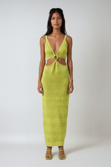 Hollow Knit Spaghetti Strap Dress