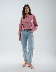 Rose Pink Casual Love Blouse