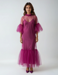 Ruffles Mesh Dress