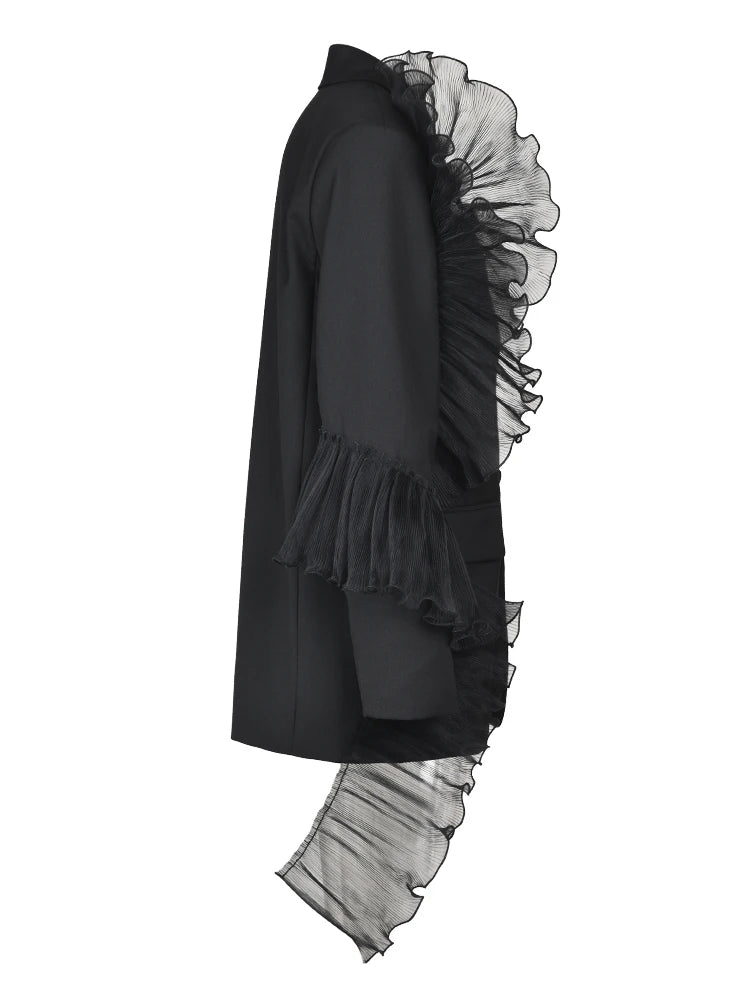 Organza Ruffles Blazer
