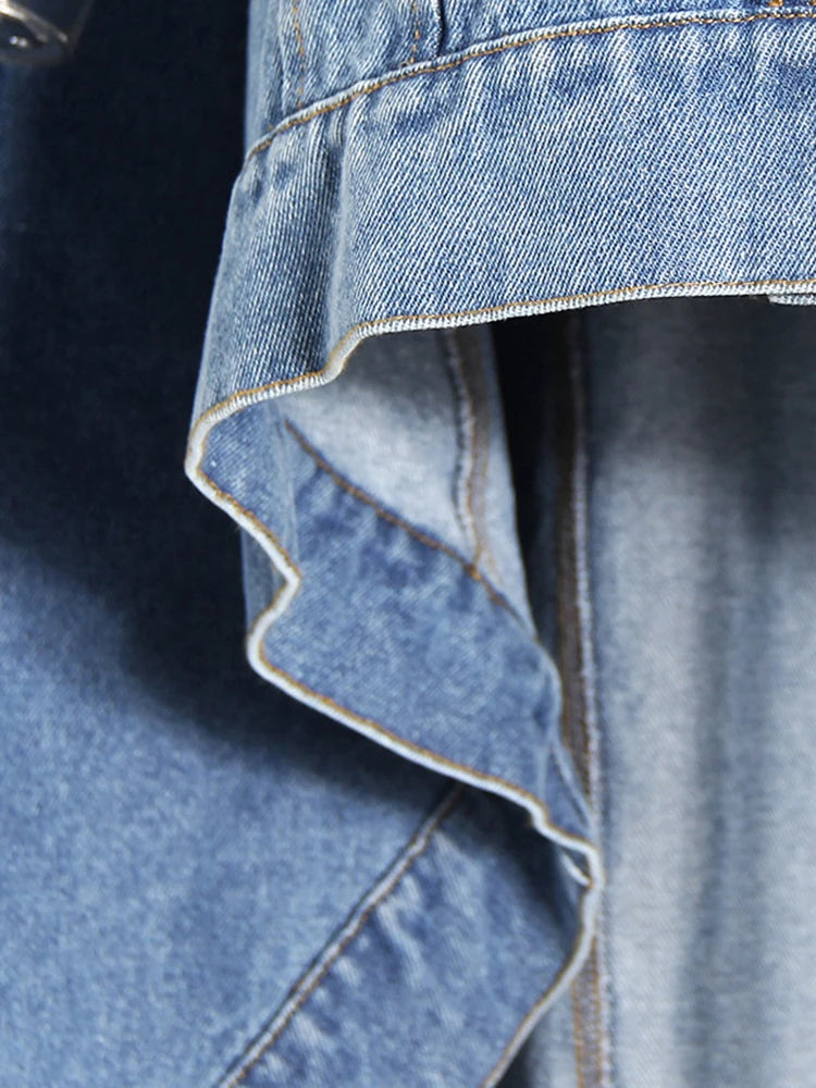 Couteau irrégulier en denim