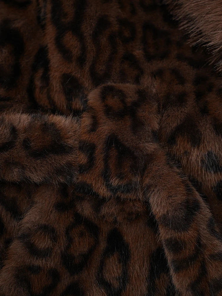 Veste en fausse fourrure brune