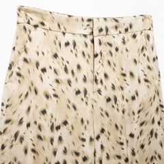Leopard Print High-Waist Wide-Leg Trousers