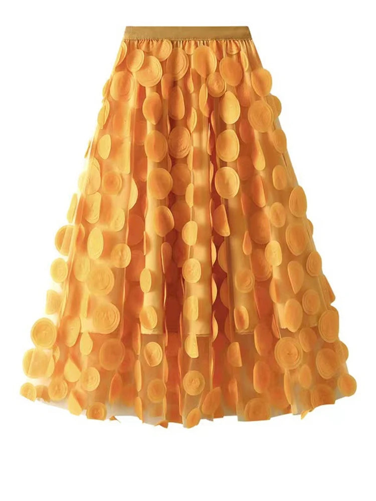 Jupe en maille en maille en forme de point élastique