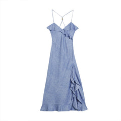 Summer Chic Blue Midi Dress