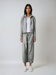 Gray Hoodie & Wide Pants Set – Elevated Loungewear in Cotton-poly Comfort