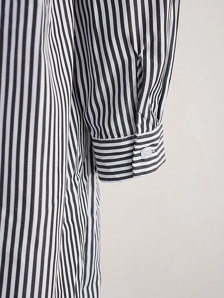 Robe de chemise midi rayée