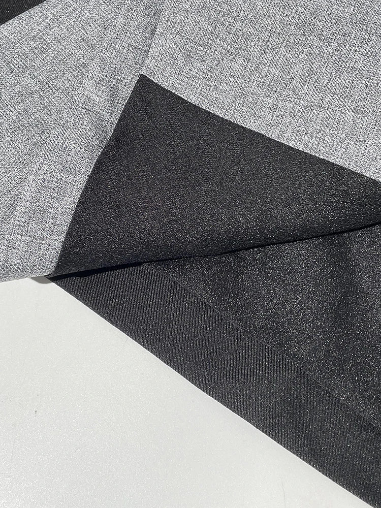 Gray Striped Bandage Blazer