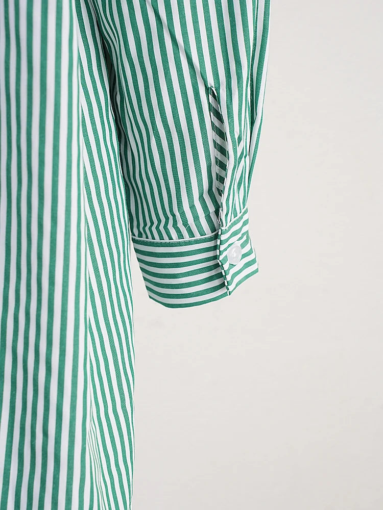 Robe de chemise midi rayée