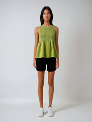 Summer 2025 Hem-Layered Decorative Knitted Top