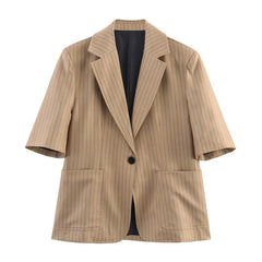 Striped Buttoned Pants Set