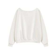 Sweat à capuche imprimé à épaules à épaules