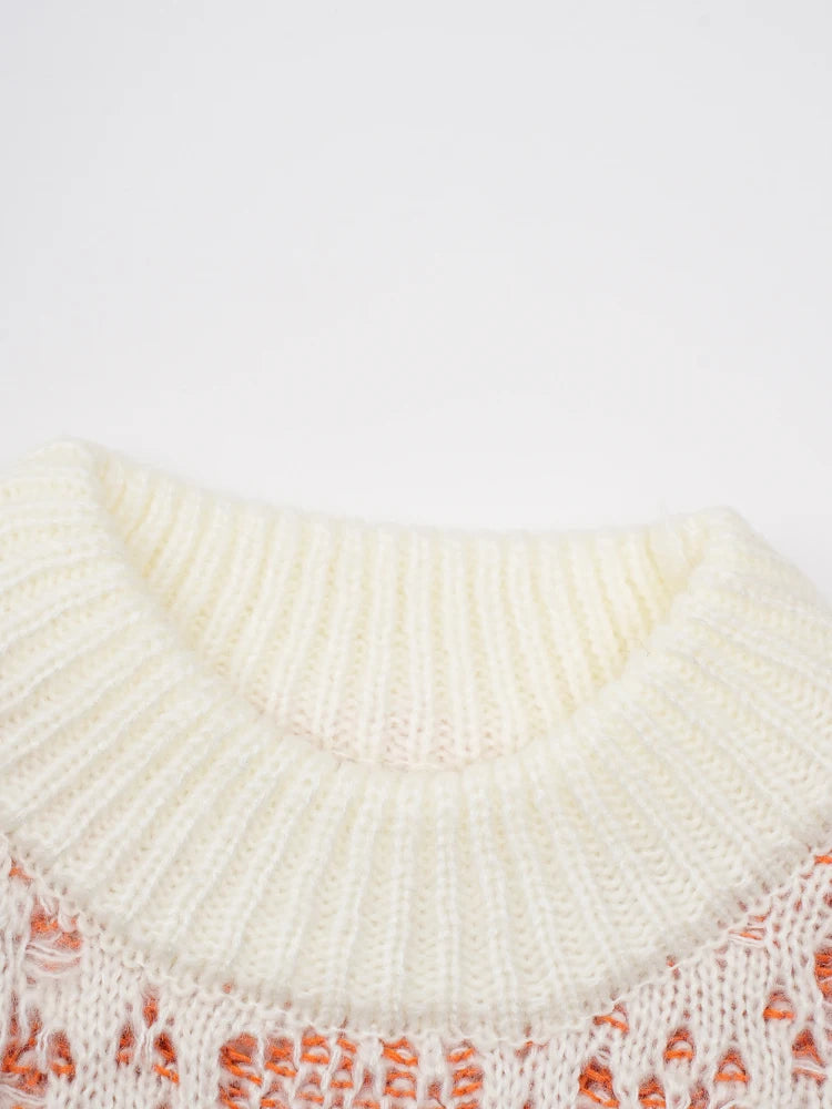 Pull en tricot surdimensionné orange