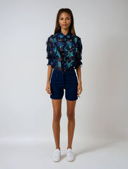 Breeze Blue Tassel Blouse