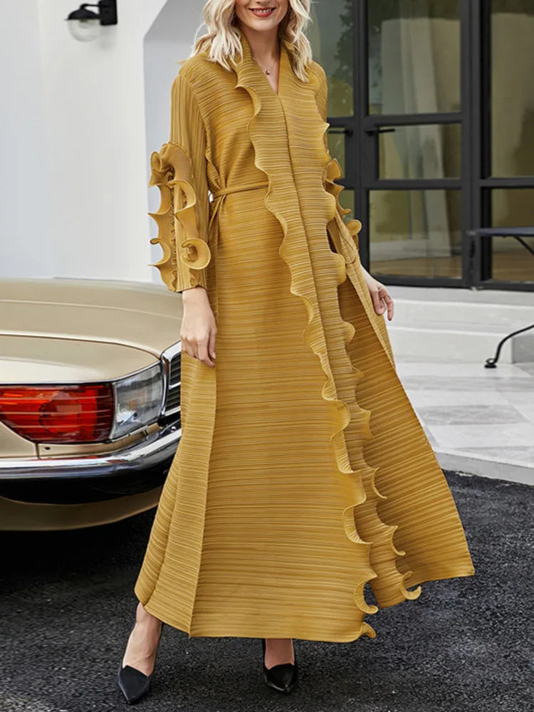 Robe à volants maxi