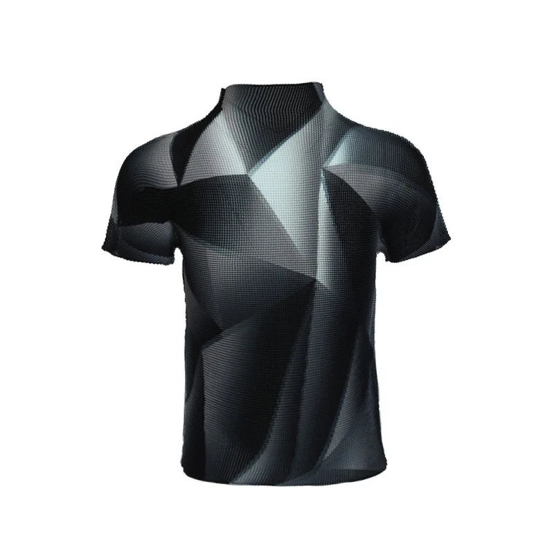 T-shirt plissé à col roulé