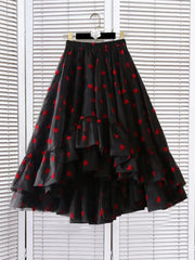 Jupe imprimée en tulle A-line