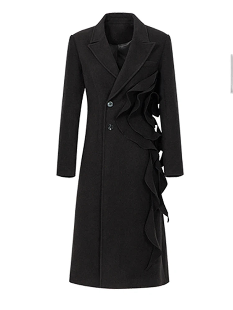 Appliques manteau en laine