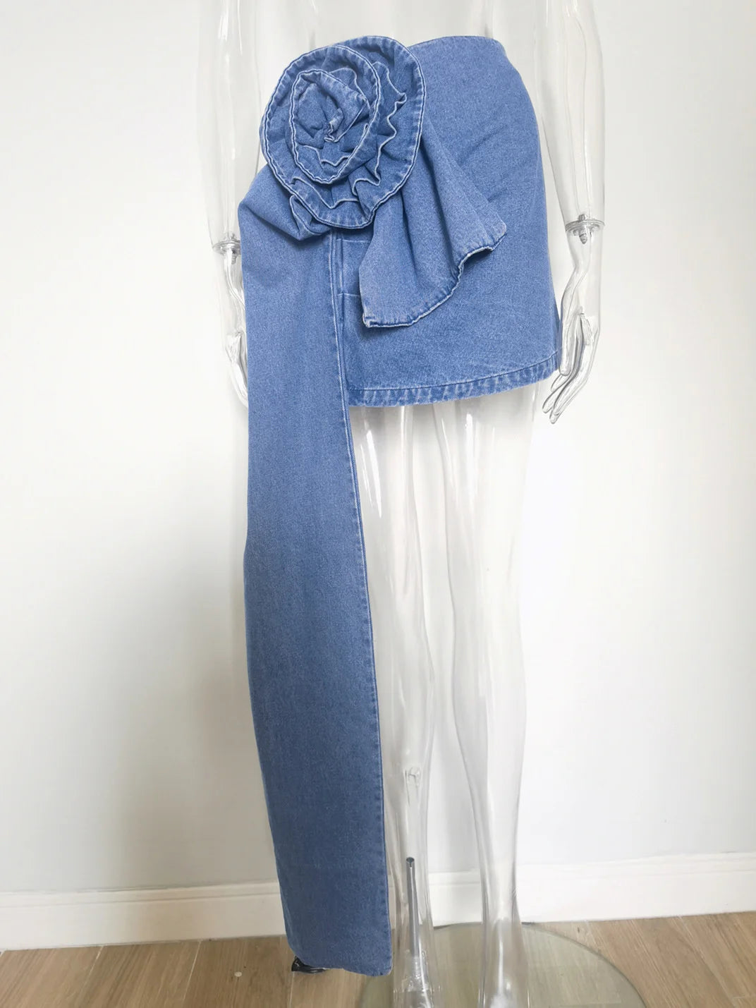 Rose Denim Mini Skirt