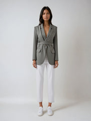 Gray Cross Bandage Blazer