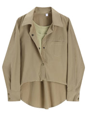 Blouse décontractée verte