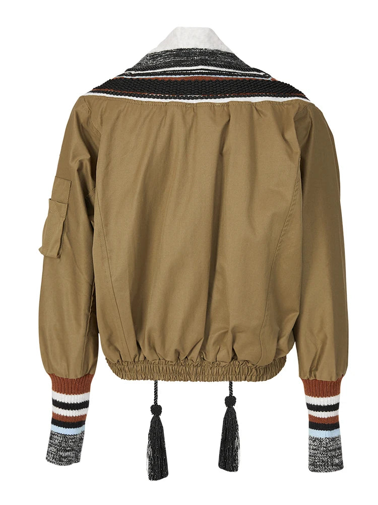 Veste à col en V rivet