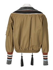 Veste à col en V rivet