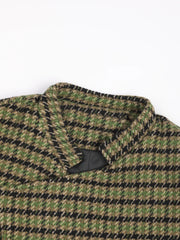 Veste en laine à carreaux verts