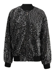 Veste à paillettes noires