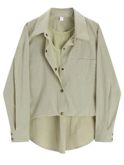 Blouse décontractée verte