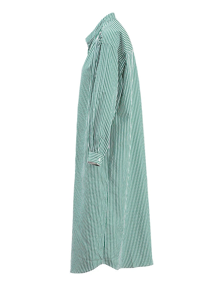 Robe de chemise midi rayée