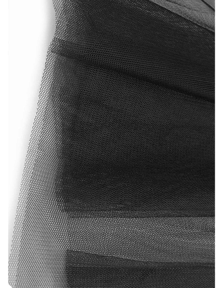 Chemisier en maille épissé noir