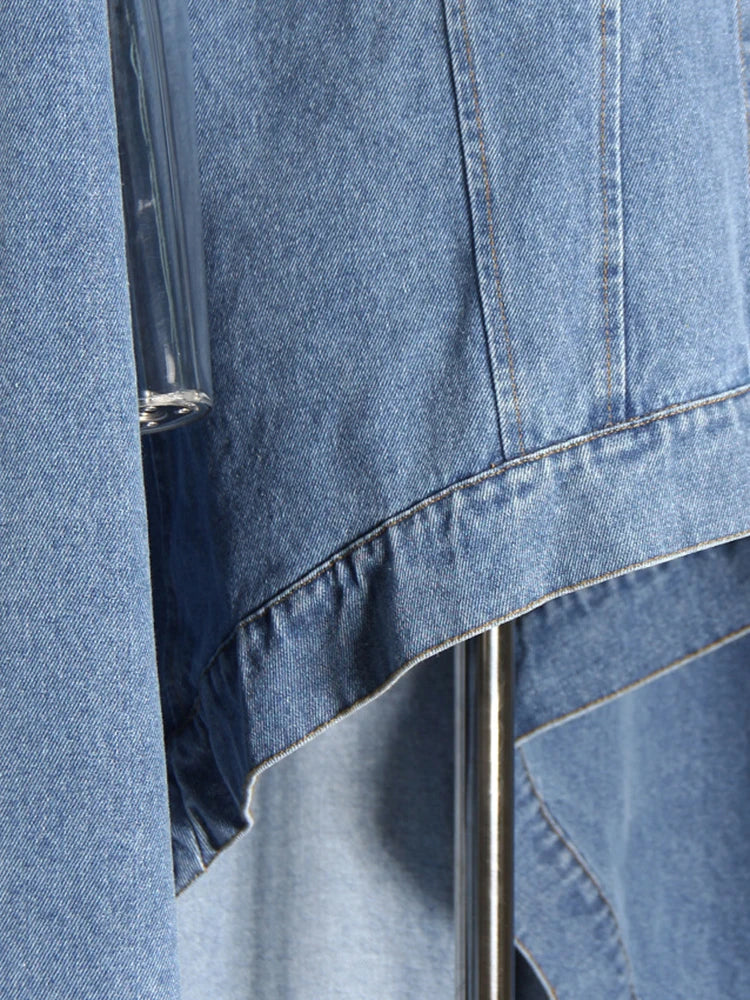 Couteau irrégulier en denim