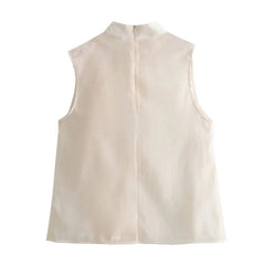 Women’s Chic Stand Collar Big Bow Blouse