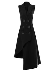 Robe de gilet irrégulière à double seins