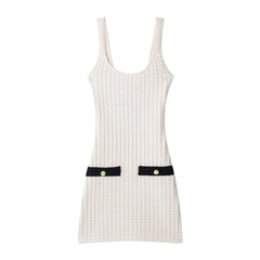 Slim Square Neck Mini Dress