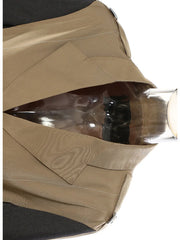 Pleated Lapel Trench – Cotton-poly Blend With Sculptural Flow