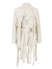 Flower Irregular Long Blazer