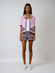Knitted Polo Shirt & Shorts Set