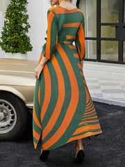 Robe en ligne à rayures