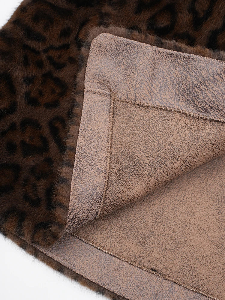 Veste en fausse fourrure brune