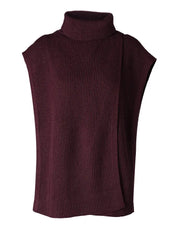 Vin à col roulé en tricot rouge