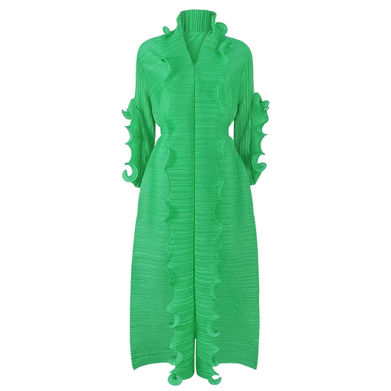 Robe à volants maxi