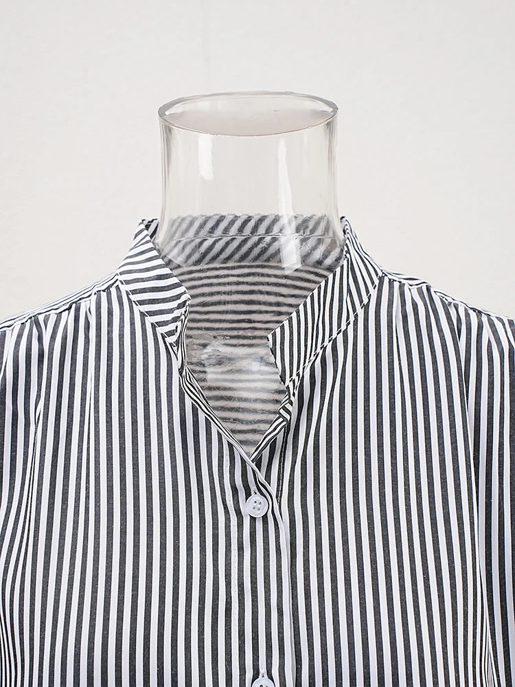 Robe de chemise midi rayée