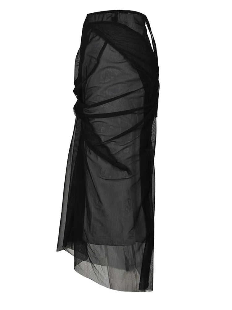 Jupe midi asymétrique chic