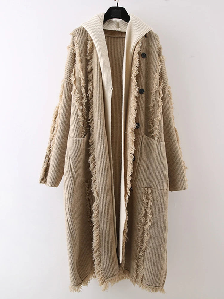 Cardigan à capuchon avec détail glonfre