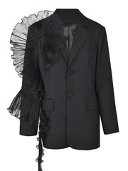 Organza Ruffles Blazer